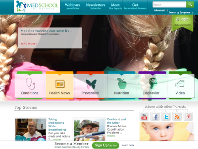Med School for Parents is a medical website dedicated to providing parents with accurate and comprehensive information on child health. I edited some of the articles on this essential site.